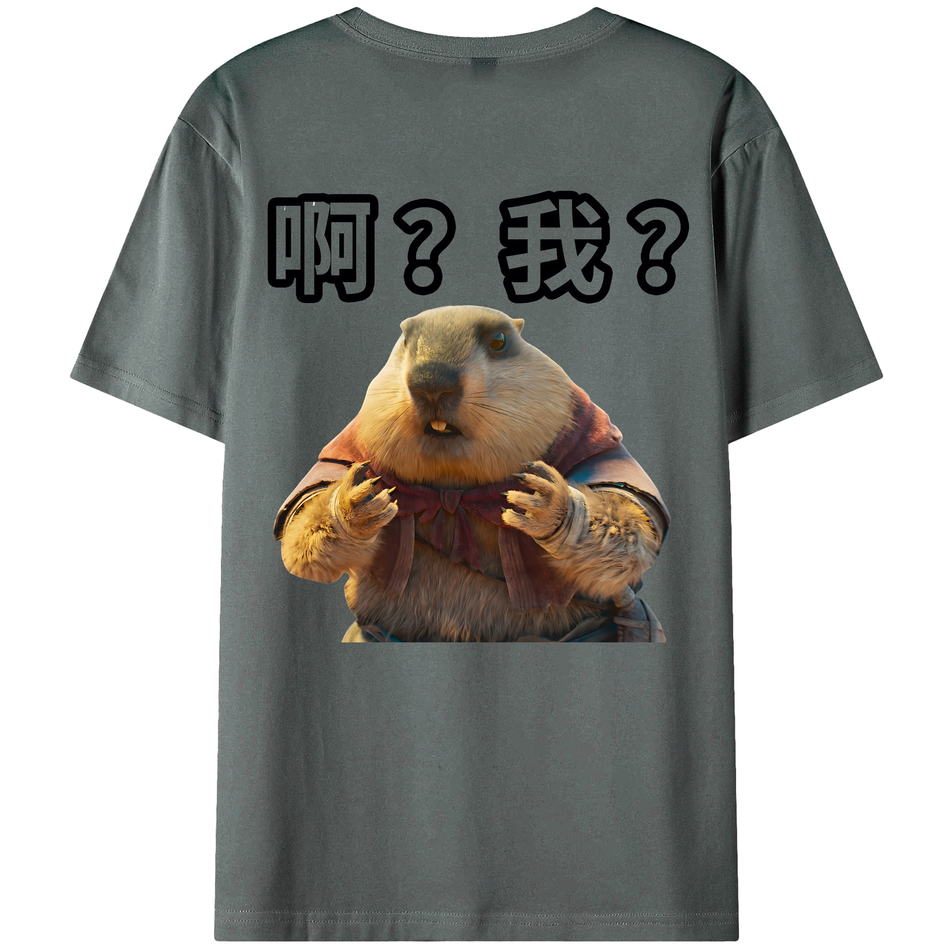 （画像用） Ne Zha 2 ナタ 魔童の大暴れ 綿100％ メンズ半袖Tシャツ（バックプリント） 通気性